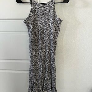 Marled grey mini dress